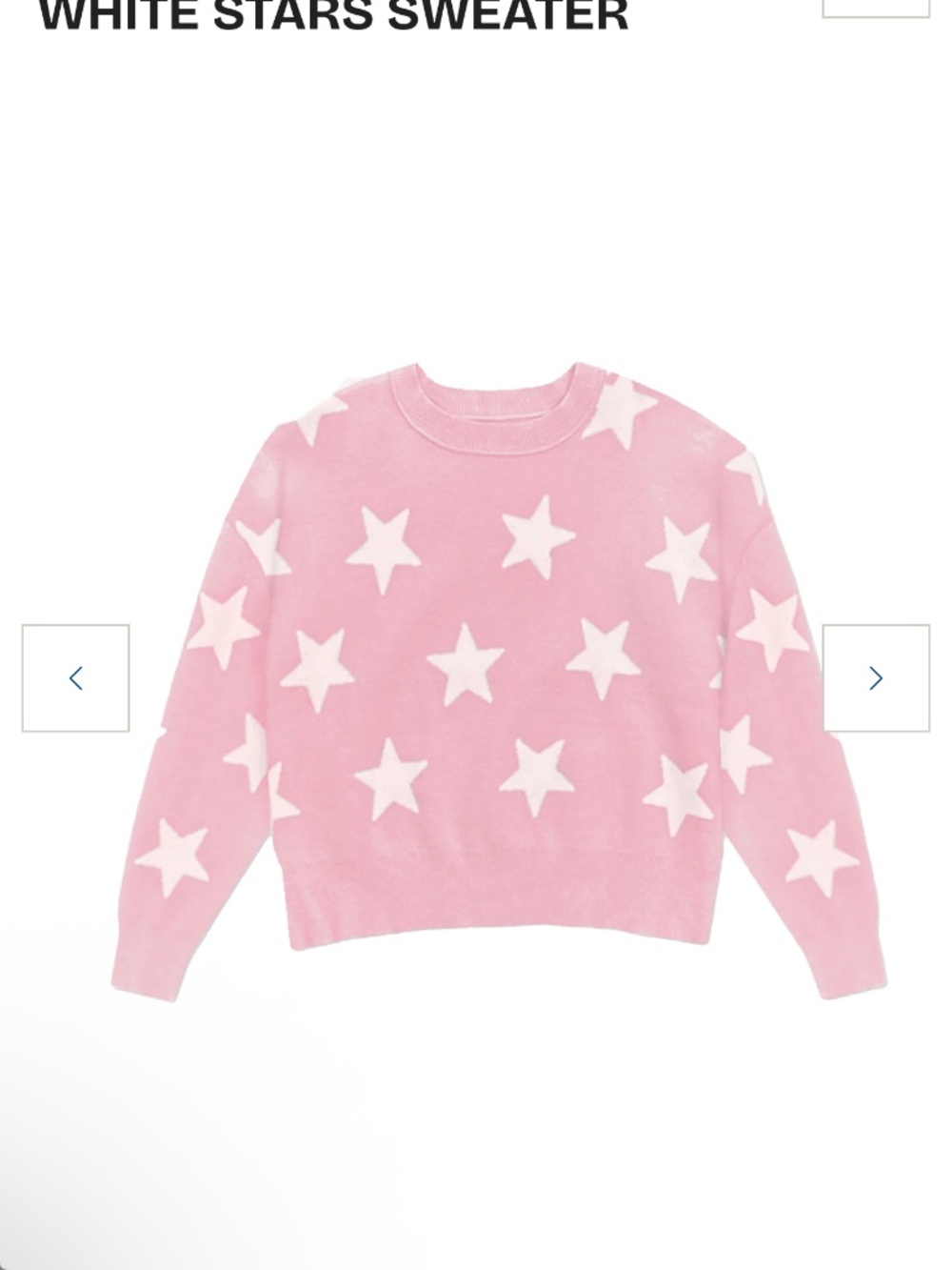 WHITE STARS SWEATER